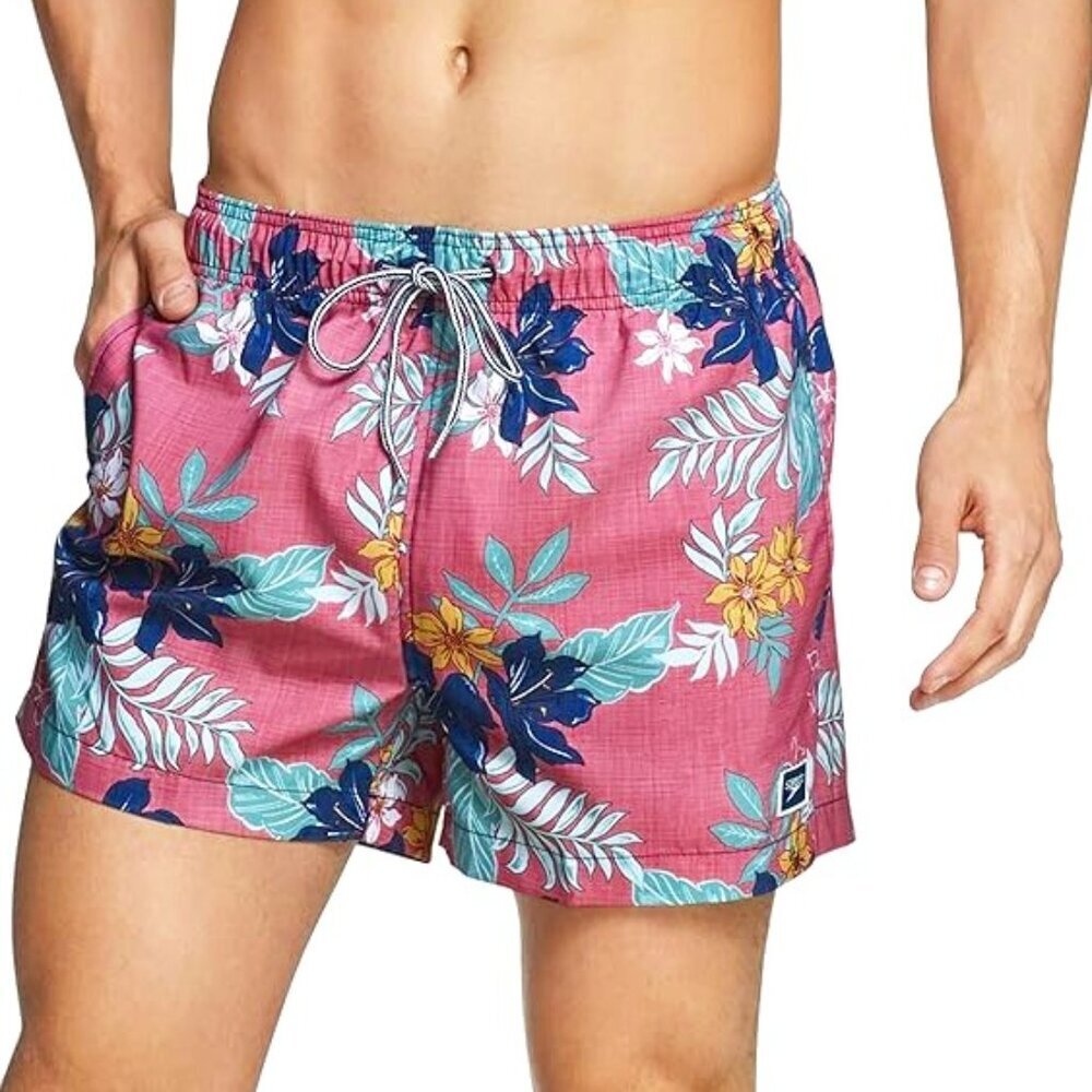 Speedo Men's Hawaiian Floral Redondo Volley Swim Trunks - XXL